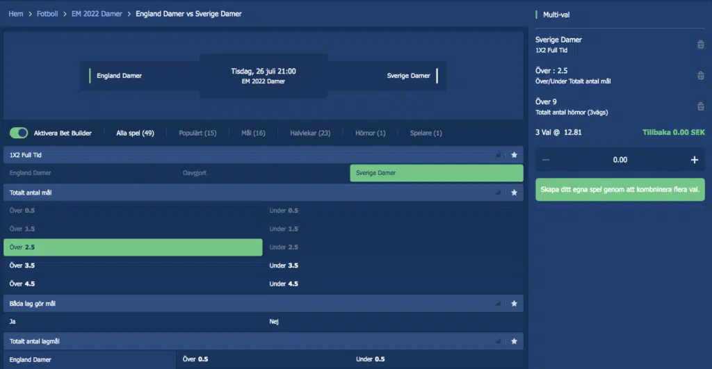 Bygg dubblar, tripplar eller ännu större kombinationer med hjälp av betbuilder! 2023