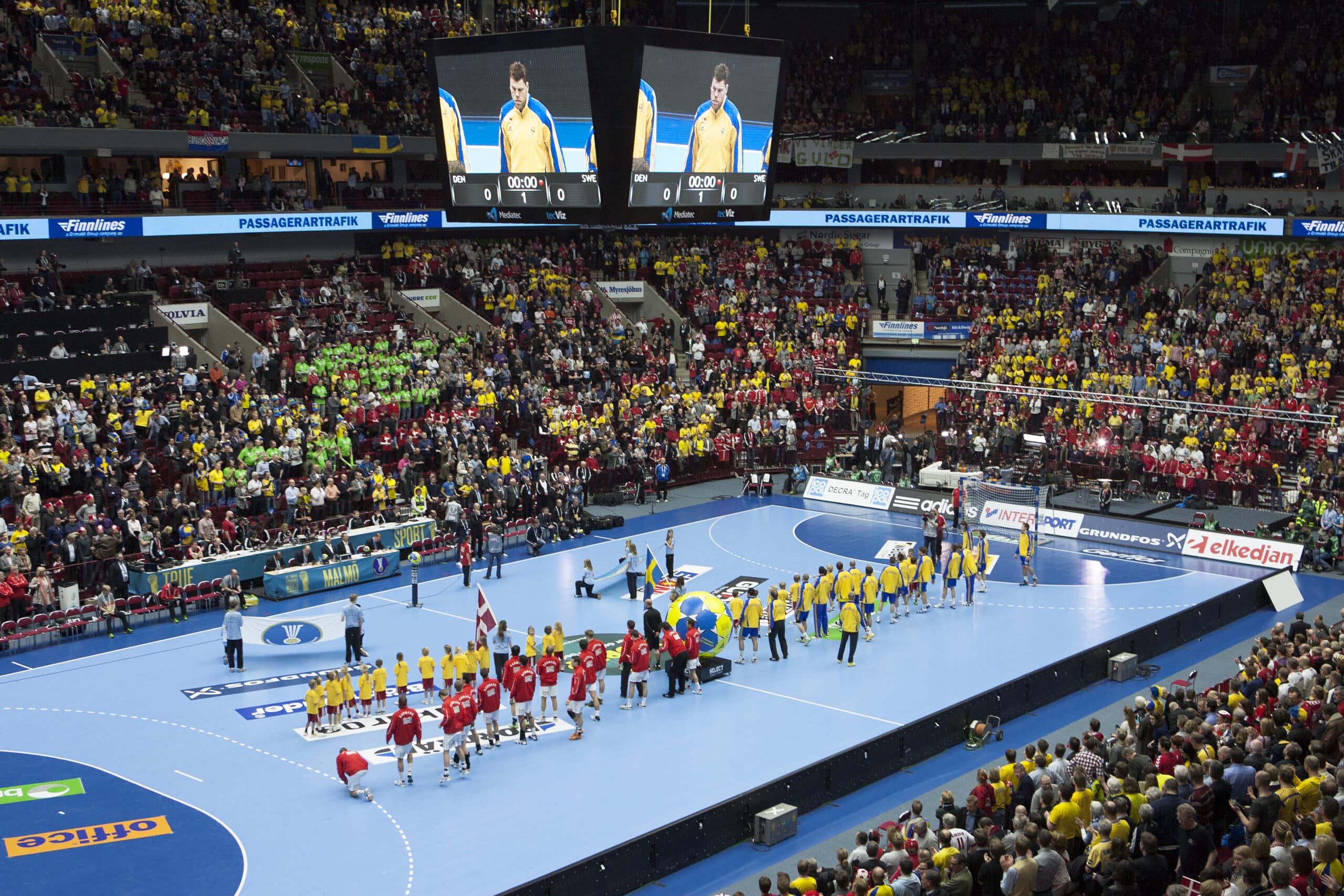 Handbolls VM den 25 januari 2011, match mellan Sverige och Danmark i Malmö Arena.
