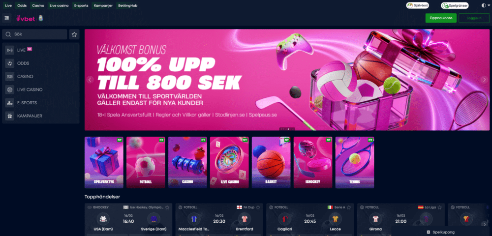 vbet startsida