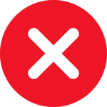 Rött X ikon