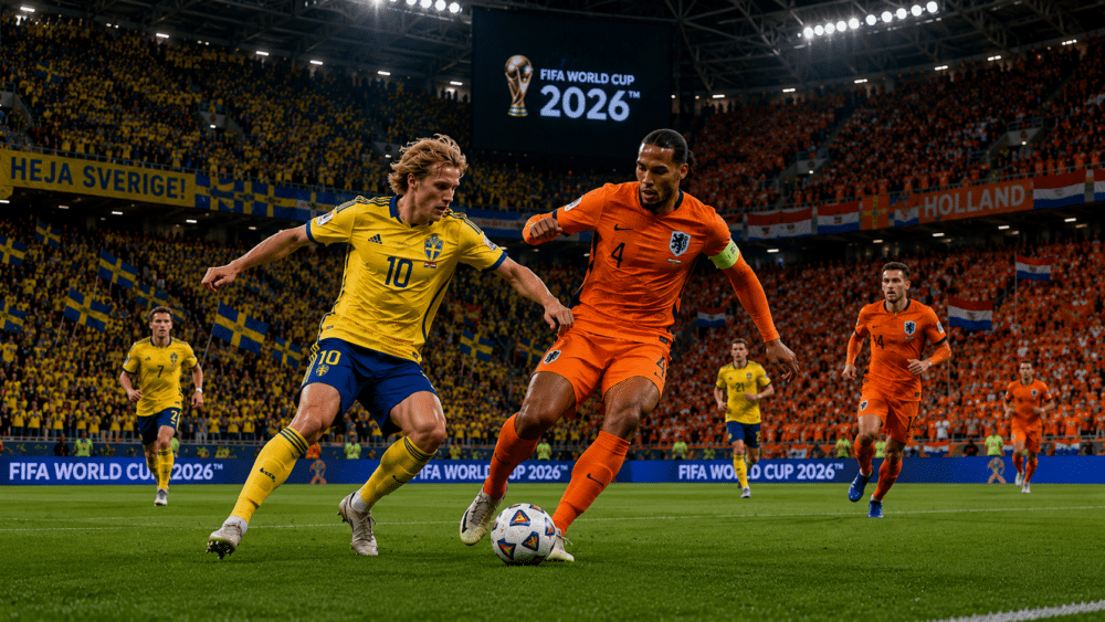 Sverige v Nederländerna fotbolls vm 2026