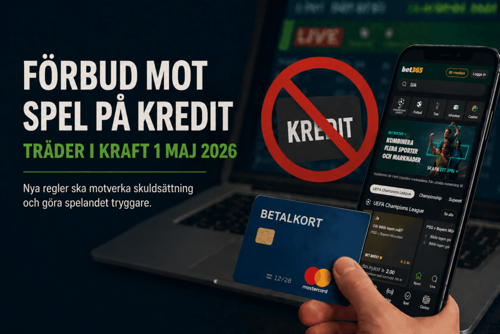 Förbud mot spel på kredit från 1 maj 2026