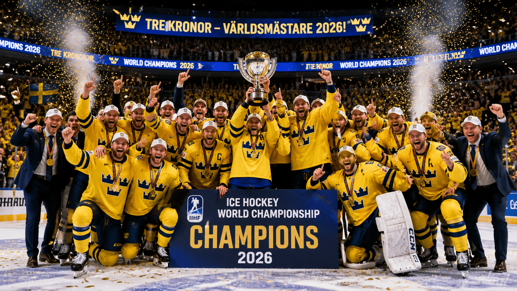 Tre kronor vinner hockey vm 2026