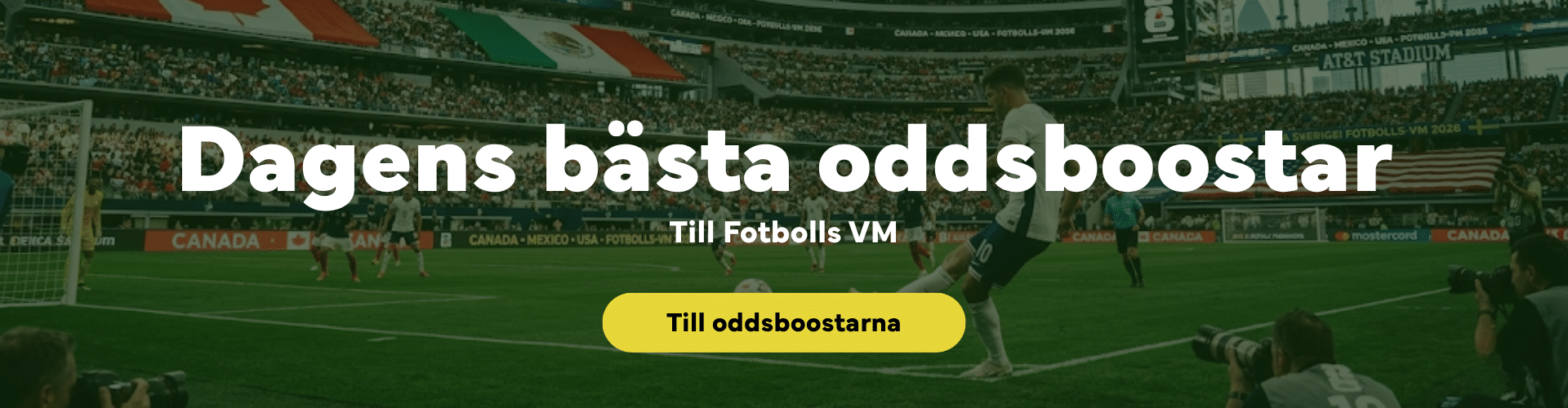 Oddsboost Fotbolls VM - Dagens bästa oddsboostar och förhöjda odds till VM 2026