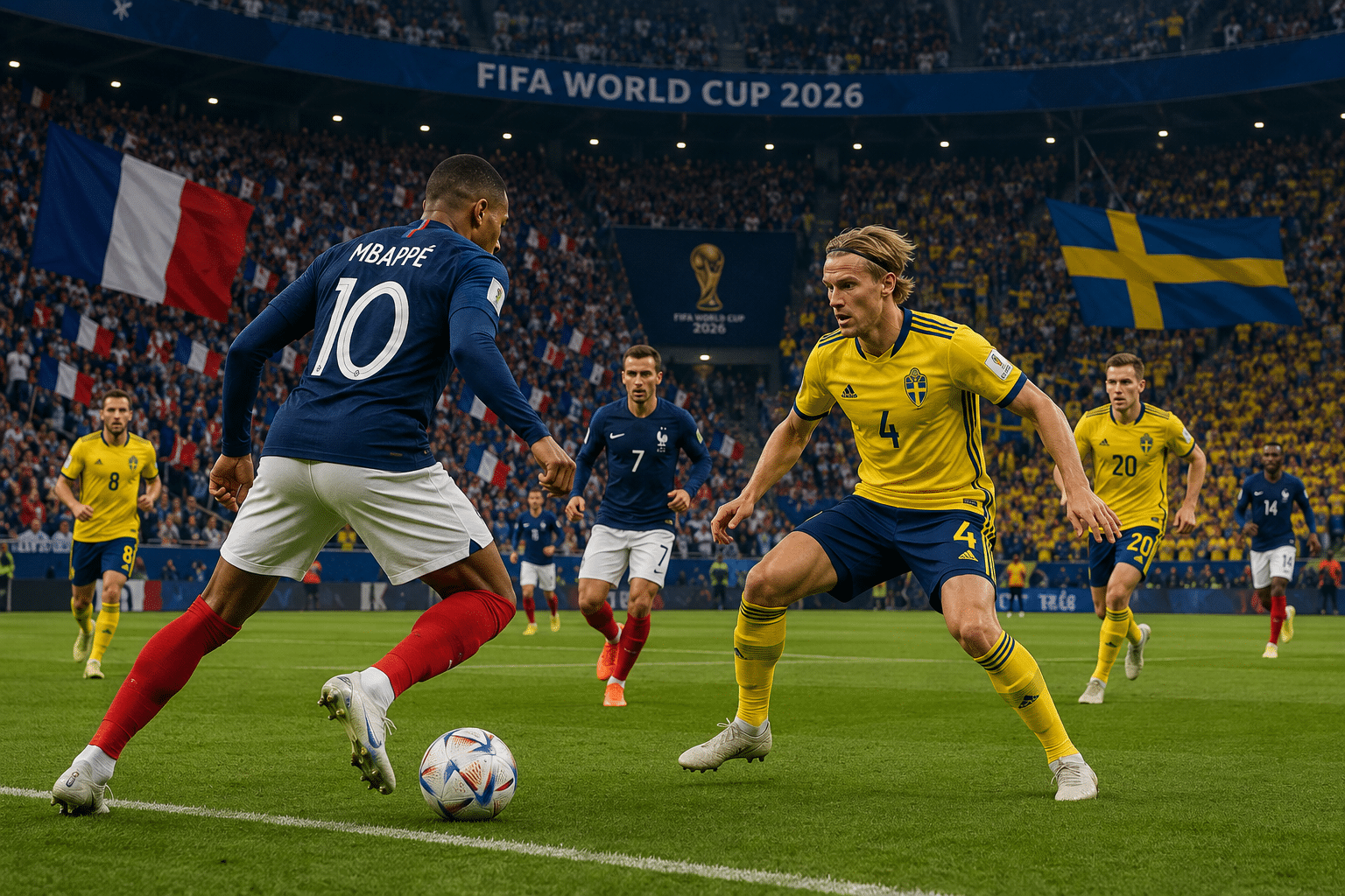 Frankrike - Sverige Fotbolls VM