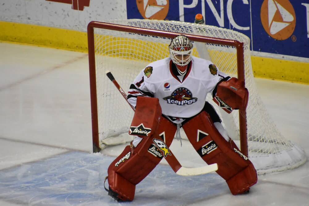 Rockford IceHogs målvakt Collin Delia