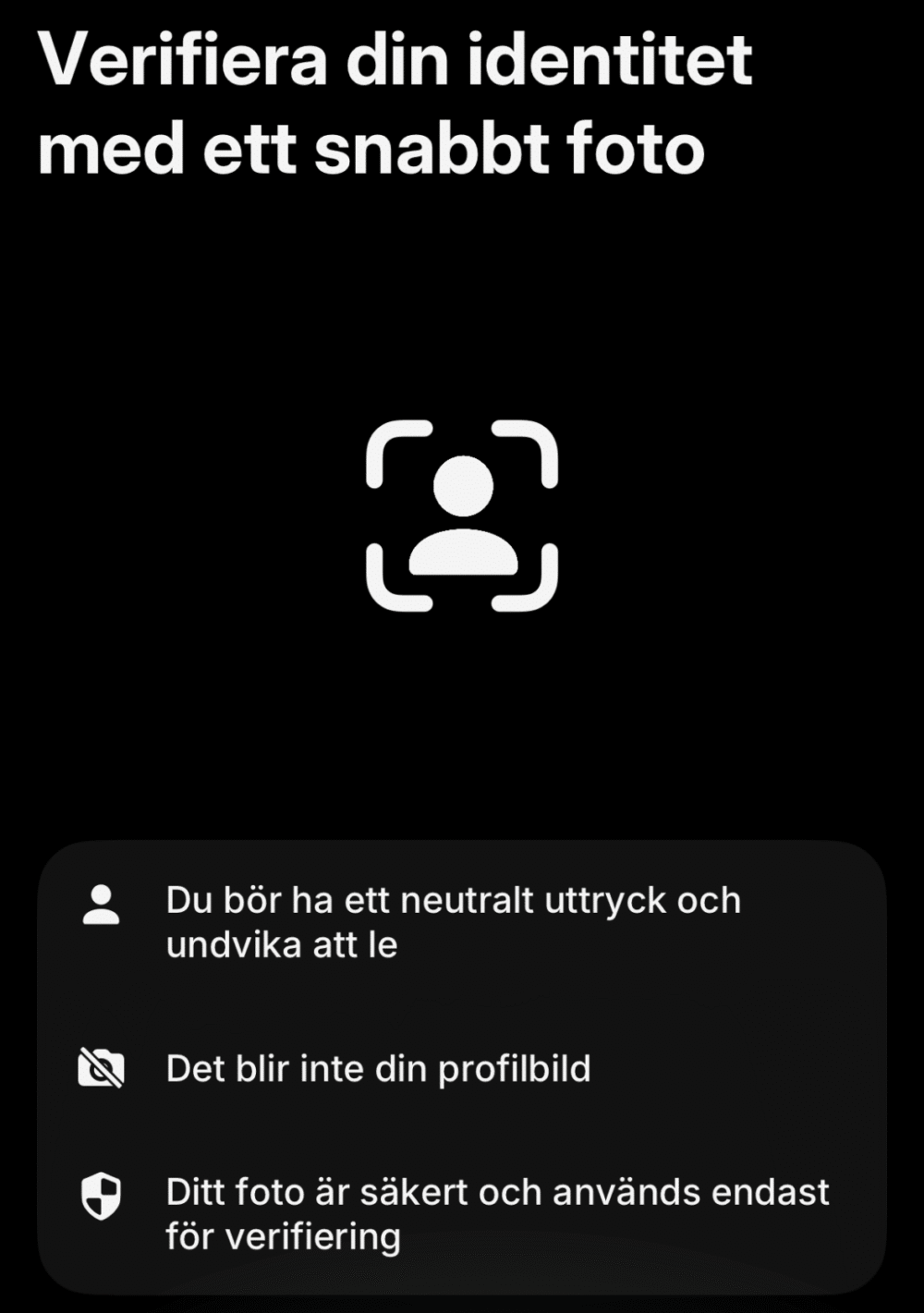 Verifiera ditt ansikte hos Revolut